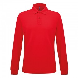 Plain Men's classic fit long sleeved polo Asquith & Fox 200 GSM